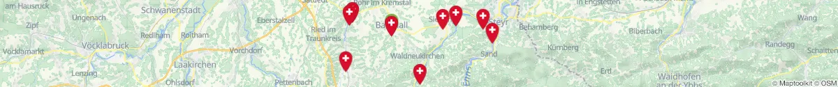 Map view for Pharmacies emergency services nearby Waldneukirchen (Steyr  (Land), Oberösterreich)